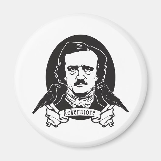 Edgar Allan Poe Magnet (Vorne)
