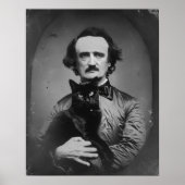 Edgar Allan Poe mit der schwarzen Katze Poster (Vorne)