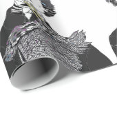 Edgar Allan Poe mit einem Raben auf seinem Chin Geschenkpapier (Rolleneckpunkt)