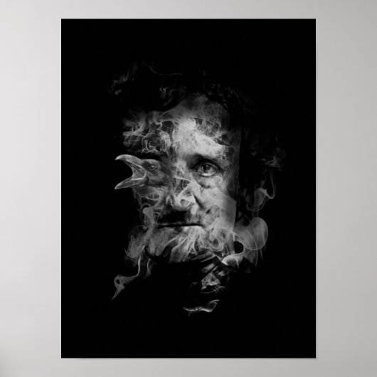 Edgar Allan Poe mit Raven - Nevermore Poster (Vorne)