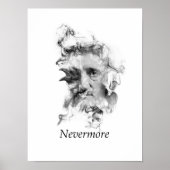 Edgar Allan Poe mit Raven - Nevermore Poster (Vorne)
