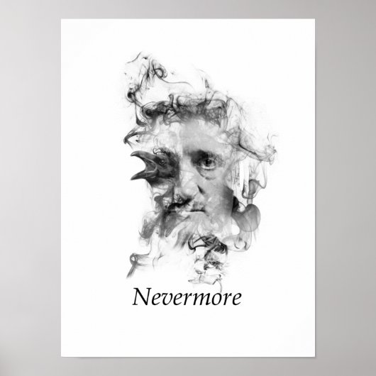 Edgar Allan Poe mit Raven - Nevermore Poster (Vorne)