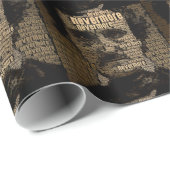 Edgar Allan Poe - Nevermore Typografie Geschenkpapier (Rolleneckpunkt)