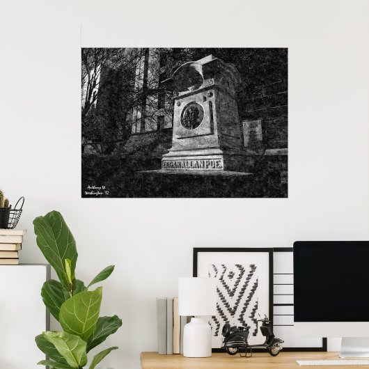 Edgar Allan Poe Ölgemäldeplakat Poster (Heimbüro)