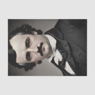 Edgar Allan Poe Original Portrait Seidenpapier