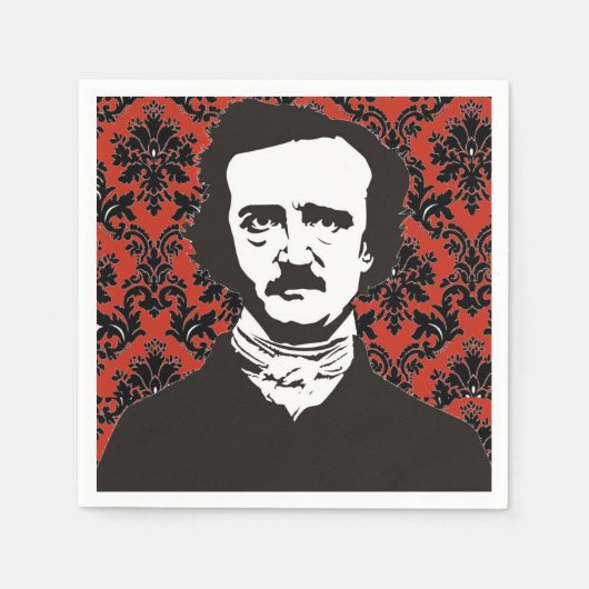 Edgar Allan Poe Paper Napkin Serviette (Vorderseite)