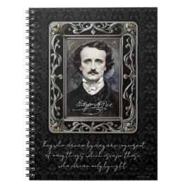 Edgar Allan Poe Personalisiert Goth Halloween Drea Notizblock