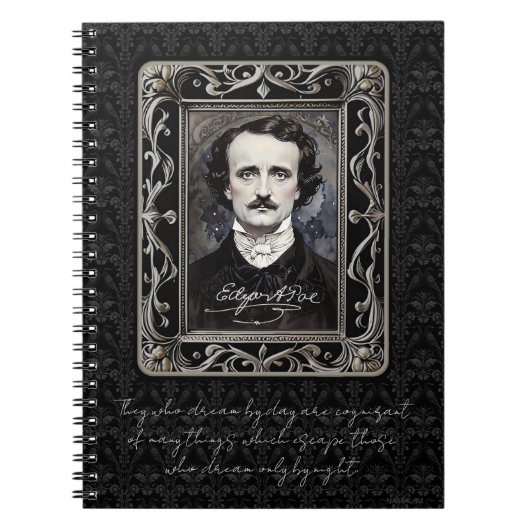 Edgar Allan Poe Personalisiert Goth Halloween Drea Notizblock (Vorderseite)