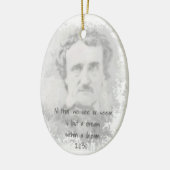 Edgar Allan Poe Poet Author Dream Keramik Ornament (Links)