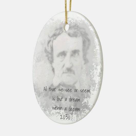 Edgar Allan Poe Poet Author Dream Keramik Ornament (Links)