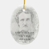 Edgar Allan Poe Poet Author Dream Keramik Ornament (Vorne)