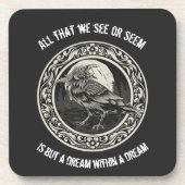 Edgar Allan Poe Poet Author Dream Raven Medallion Getränkeuntersetzer (Vorderseite)