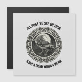 Edgar Allan Poe Poet Author Dream Raven Medallion Magnetkarte (Vorne/Hinten)