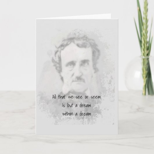 Edgar Allan Poe Poet Author Dream within a dream Karte (Vorderseite)