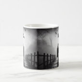 Edgar Allan Poe Poet Bridge Ravens Foggy Spooky Kaffeetasse (Mittel)