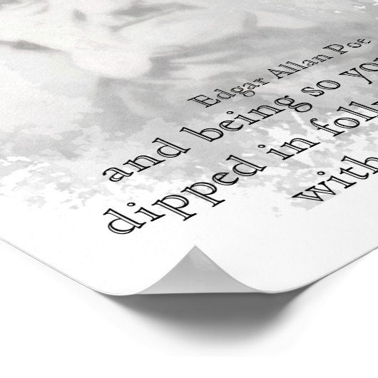 Edgar Allan Poe Poet Melancholy Zitat Poster (Ecke)