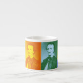 Edgar Allan Poe Pop Art Espresso Tasse (Vorderseite)
