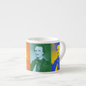 Edgar Allan Poe Pop Art Espresso Tasse (Vorderseite Rechts)
