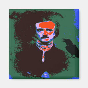 Edgar Allan Poe Pop Art Magnet