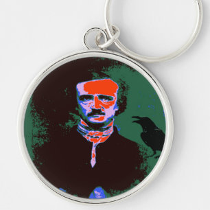Edgar Allan Poe Pop Art Schlüsselanhänger