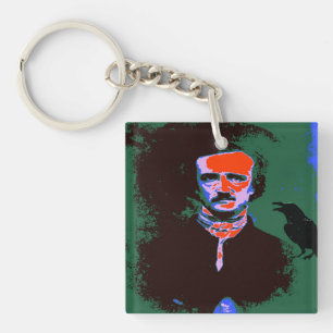 Edgar Allan Poe Pop Art Schlüsselanhänger