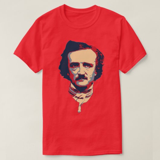Edgar Allan Poe Pop Art T-Shirt (Design vorne)