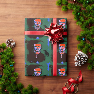 Edgar Allan Poe Pop Art Wrapping Paper Geschenkpapier