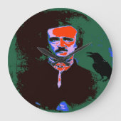 Edgar Allan Poe Pop Große Wanduhr (Vorderseite)