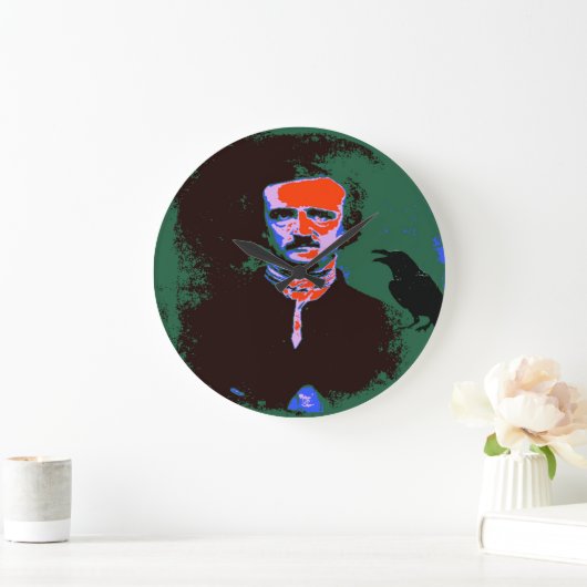 Edgar Allan Poe Pop Große Wanduhr (Zuhause)