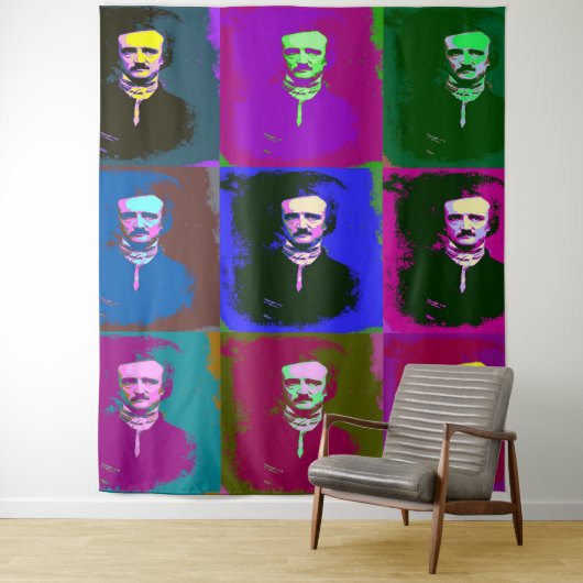 Edgar Allan Poe Pop Kunstgalerie Wandteppich (Beispiel)