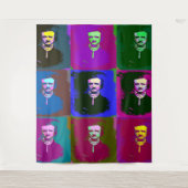 Edgar Allan Poe Pop Kunstgalerie Wandteppich (Vorderseite)