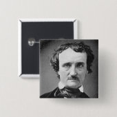 Edgar Allan Poe ~ Portrait 1849 Button (Vorne & Hinten)