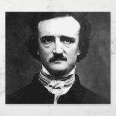 Edgar Allan Poe Portrait Bierflaschenetikett (Einzelnes Label)
