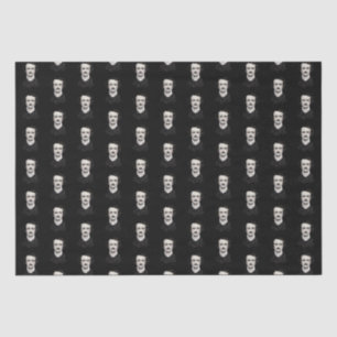 Edgar Allan Poe Portrait Black Seidenpapier