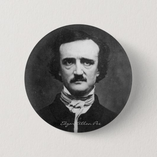 Edgar Allan Poe Portrait Button (Vorderseite)