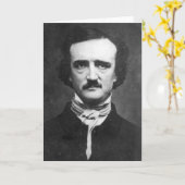 Edgar Allan Poe Portrait Karte (Gelbe Blume)