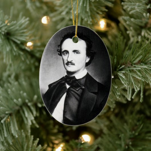 Edgar Allan Poe Portrait | Keramik Ornament (Baum)