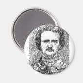 Edgar Allan Poe Portrait Magnet (Vorderseite/Rückseite)
