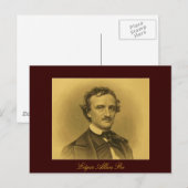 Edgar Allan Poe Portrait Postkarte (Vorne/Hinten)