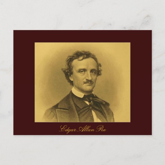 Edgar Allan Poe Portrait Postkarte (Vorderseite)