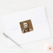 Edgar Allan Poe Portrait Square Stickers (Umschlag)