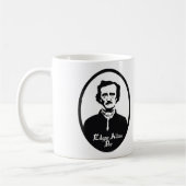 Edgar Allan Poe-Porträt Kaffeetasse (Links)