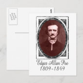 Edgar Allan Poe Postkarte (Vorne/Hinten)