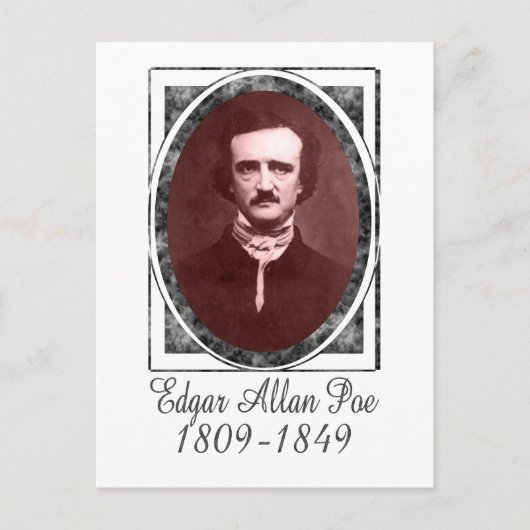 Edgar Allan Poe Postkarte (Vorderseite)