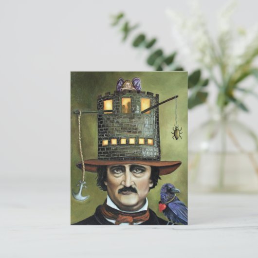 Edgar Allan Poe Postkarte (Stehend Vorderseite)