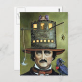 Edgar Allan Poe Postkarte (Vorne/Hinten)