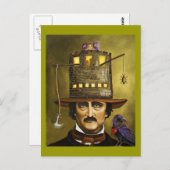 Edgar Allan Poe Postkarte (Vorne/Hinten)