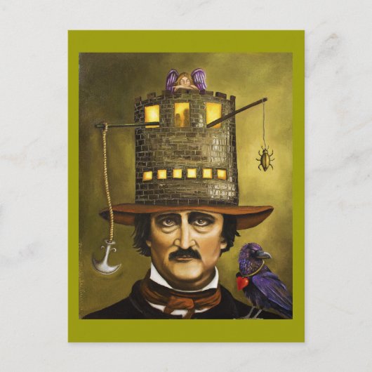 Edgar Allan Poe Postkarte (Vorderseite)