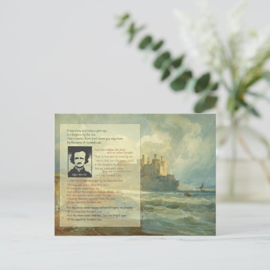Edgar Allan Poe Postkarte (Stehend Vorderseite)