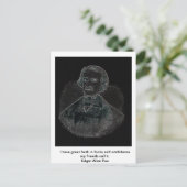 Edgar Allan Poe Postkarte (Stehend Vorderseite)